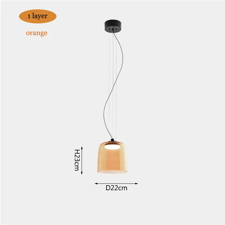 Nordic Glass Chandelier: Modern Ceiling Pendant Lights for Living and Dining Room