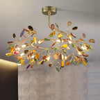 Agate Branch Chandelier - Nordic Glass LED Globe for Bedroom, Kitchen, Dining Room