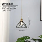 Tiffany Glass Chandelier Pendant Ceiling LED Light for Nordic Bedroom