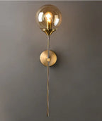 Golden Glass Ball Wall Lamp: Modern Nordic Style Bedside & Living Room Lighting
