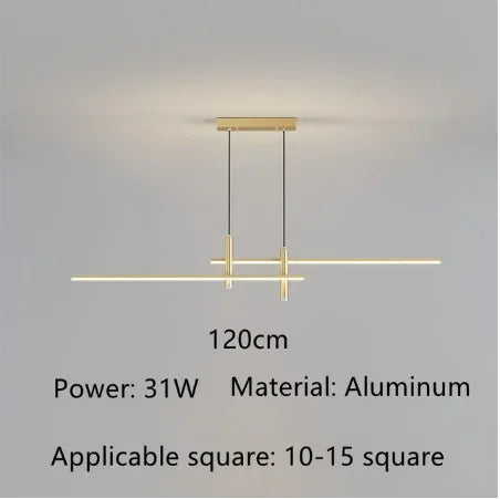 Minimalist Black Gold Dining Table Pendant Lamp for Kitchen Chandelier Lighting Fixtures