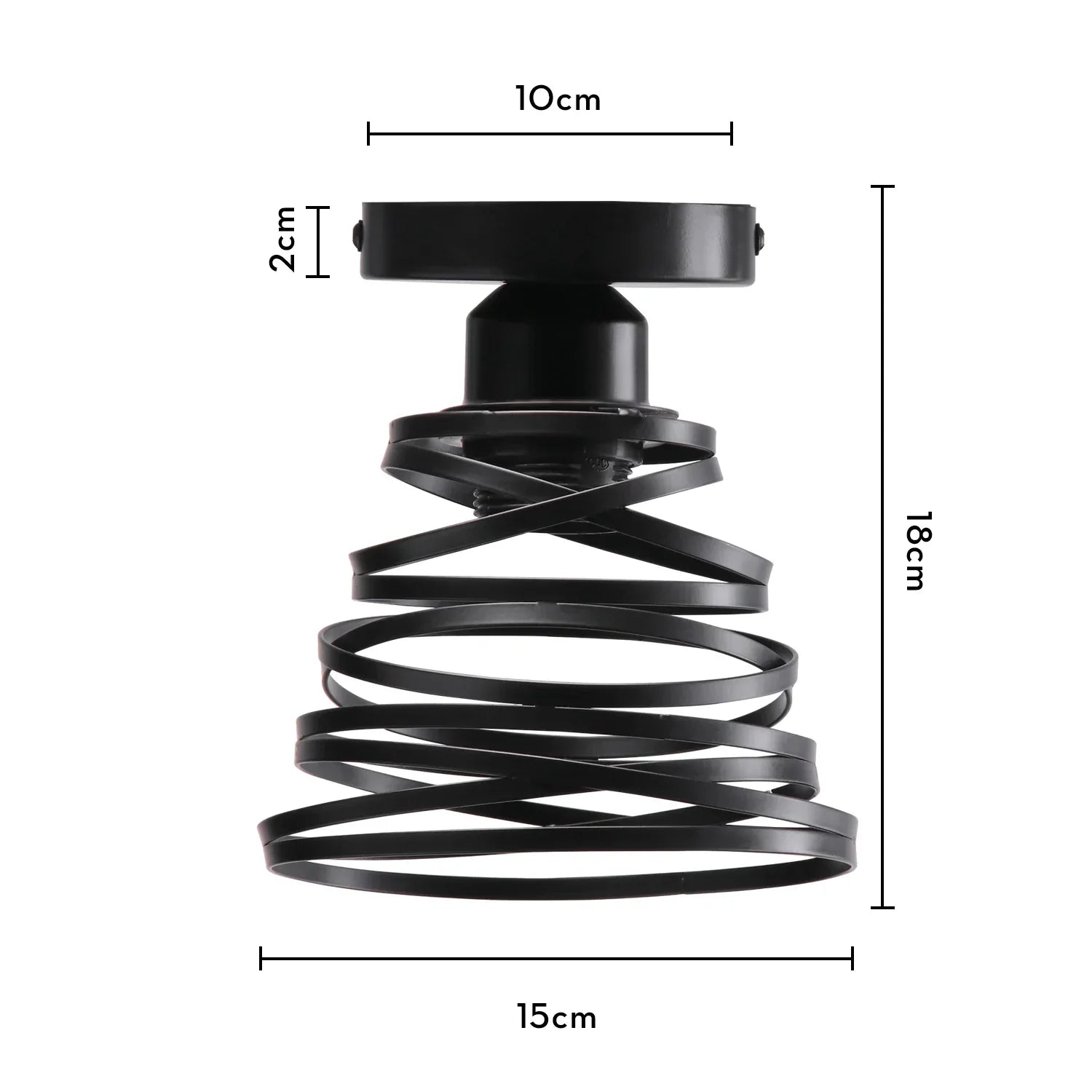 Spiral Swirl Pendant Lamp: Vintage E27 Ribbon Chandelier for Living Room & Kitchen