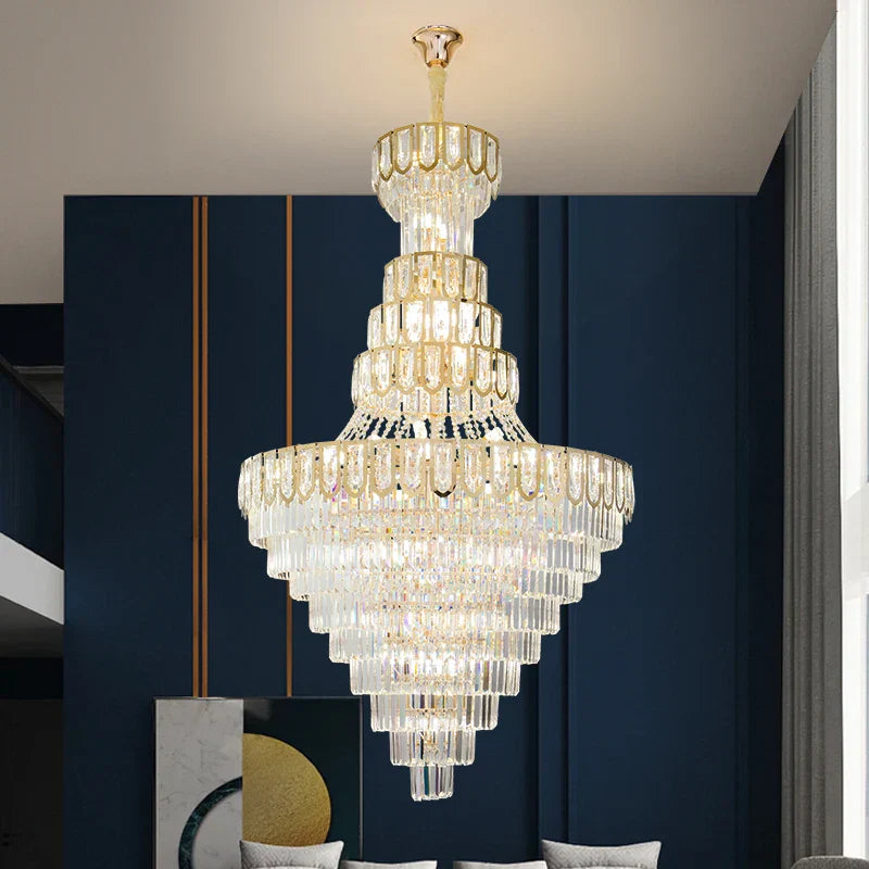 Elegant Crystal Chandelier for Luxury Living Room Decor