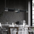 Rotatable Black LED Chandelier: Nordic Design Dining Room Decor Lighting Fixtures