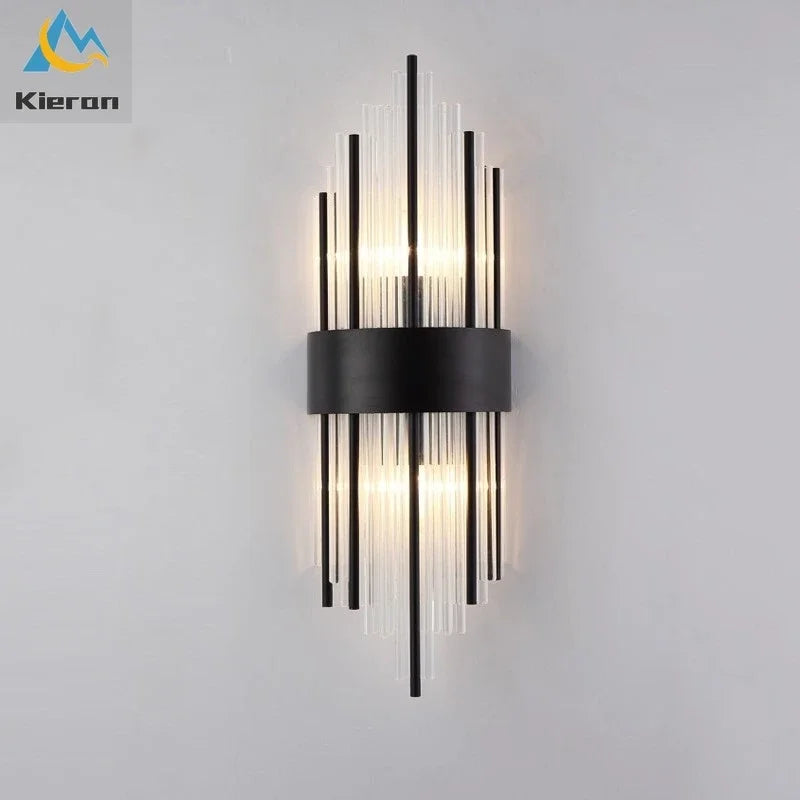 Crystal LED Wall Lamp for Bedroom Living Room Study Minimalist Design