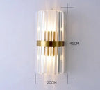 Black Gold Crystal Wall Lights Modern LED Sconce for Bedroom Living Room
