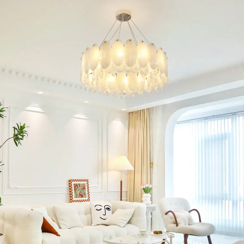 Cream Wind LED Chandelier for Master Bedroom, Living Room & Children's Room