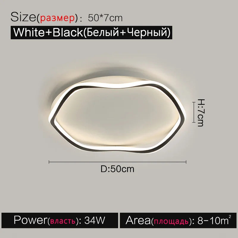 Bedroom Ceiling Lamps: Modern LED, Master Bedroom Minimalist, Ins Style