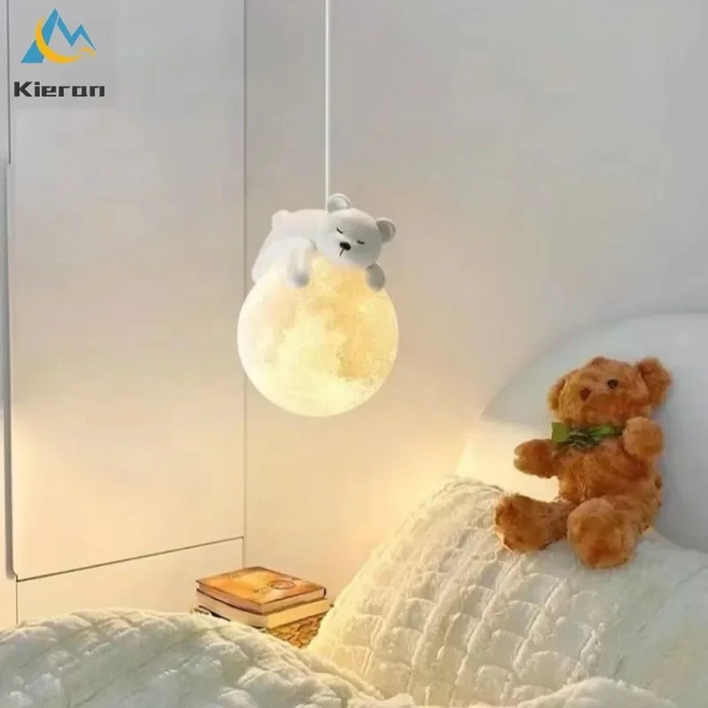 Nordic Moon LED Chandelier & Animal Wall Lamps for Modern Living Room & Bedroom