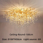 Crystal Ceiling Chandelier: Modern Luxury for Living, Dining, Bedroom, Hotel, Hall, Home Decor