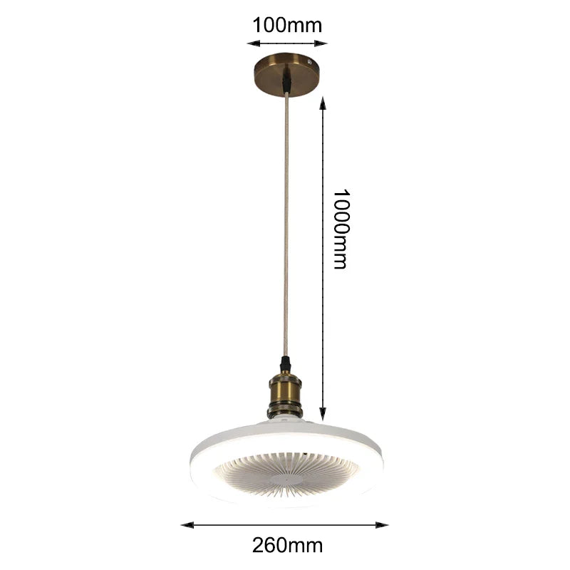 Modern 30W LED Ceiling Fan Light for Bedroom, Kitchen & Balcony