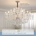 Crystal Chandelier LED Candle K9 Crystal Lamp for Living Dining Bedroom Shop