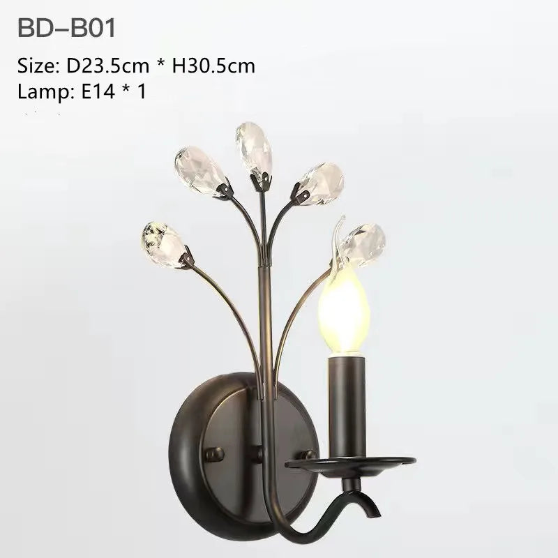 Crystal Chandelier: Modern LED Pendant Lamp for Living, Dining, Bedroom, Kitchen. Vintage American Style.