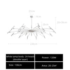 Black Sputnik Chandelier: Nordic Design, Adjustable Lighting for Home Décor