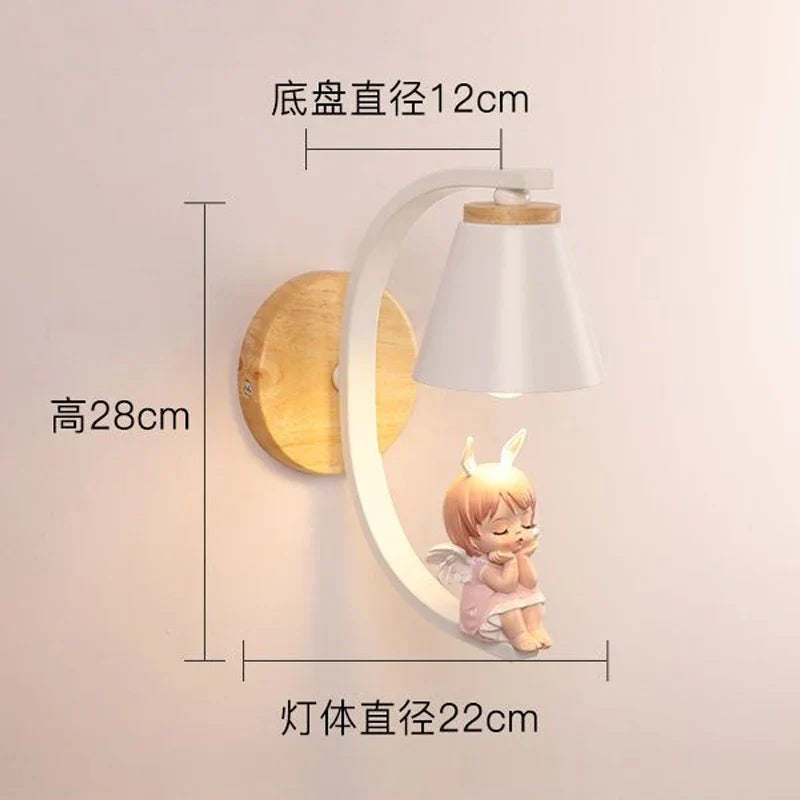 Angel Girl Bedroom Wall Sconces LED Light Fixtures