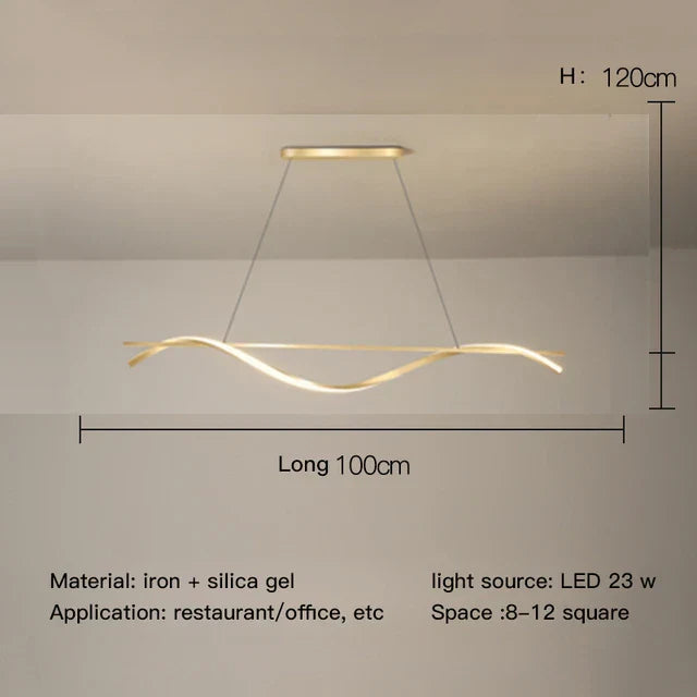 Modern Aluminum Iron Pendant Lamp by - LED Island Dining Light Fixtures