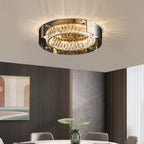 Modern Crystal LED Ceiling Lamp with Dimmable Lights