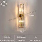 Crystal Wall Light: Minimalist Bedside Loft Wall Sconce for Living Room