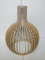 Nordic Wooden Birdcage Pendant Light for Living Room