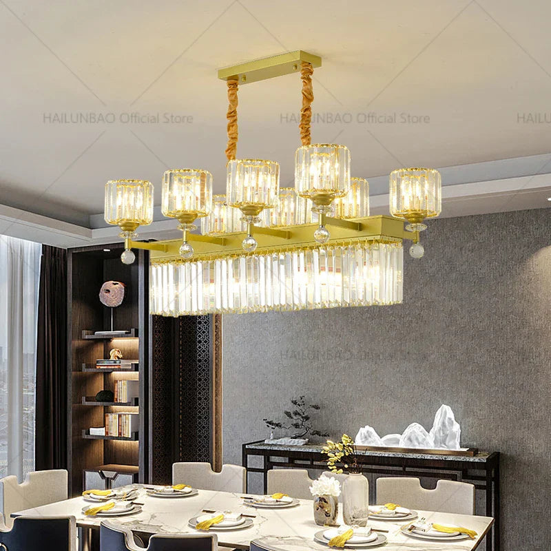 Crystal Chandelier: Elegant Light Luxury Villa Bedroom Living Room Lamp