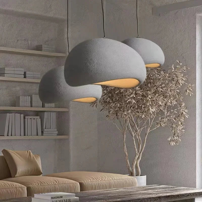 Wabi Sabi Chandelier: Modern E27 Pendant Lights for Bar Dining Room Decor