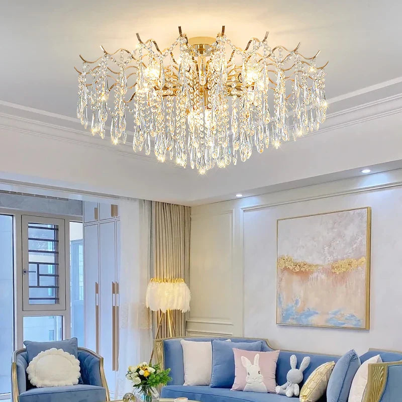 Crystal Chandelier | Luxury Living Room Light | Creative Elegant Lighting