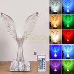 Crystal Eagle LED Table Lamp for Bedroom Study and Living Room
