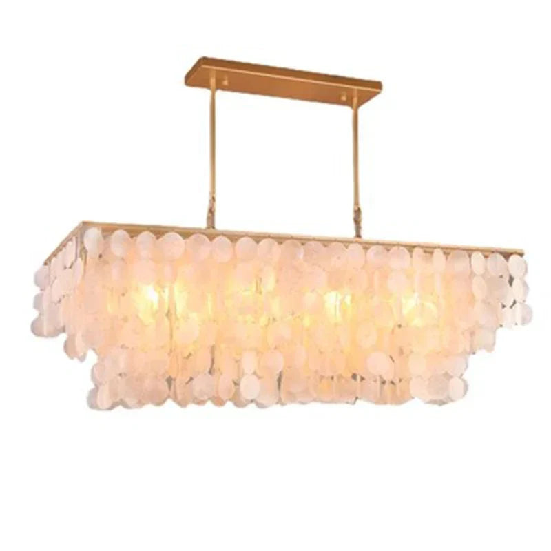 Modern Scandinavian Shell Chandelier for Dining & Living Room