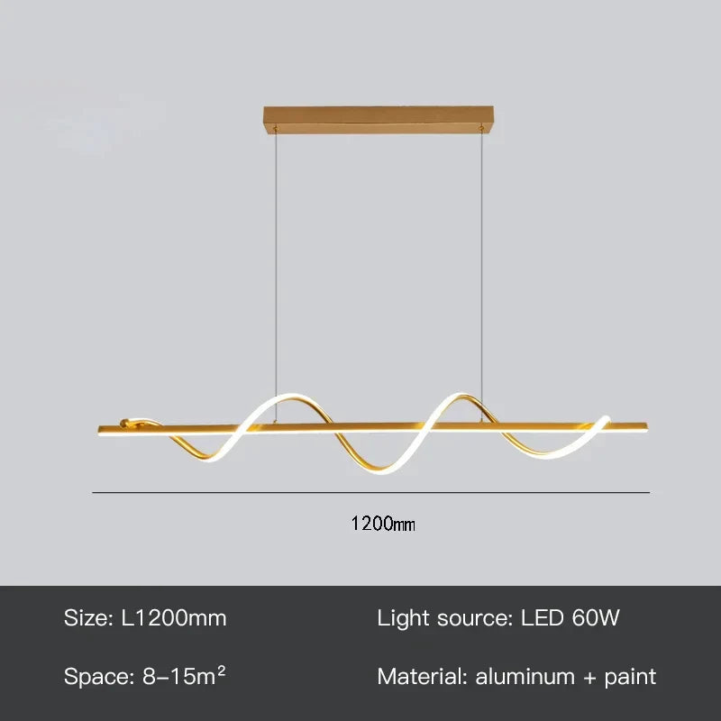 Minimalist LED Pendant Lamp Dimmable Chandelier for Home Decor Lighting