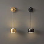 Copper Adjustable LED Wall Lamp for Bedroom Reading