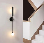 Golden Inclined Tube Wall Lamp for Modern Luxury Living Room Bedroom Décor