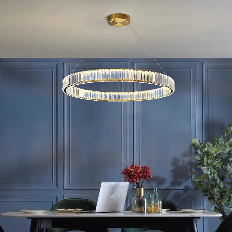 Crystal LED Ceiling Chandeliers: Modern Living Room Dining Room Pendant Lamp