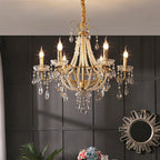 French Pearl Chandelier, Elegant Retro Design for Luxurious Living Spaces