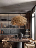 Wabi Sabi Rattan Pendant Lights: Nordic Retro Style for Home, Restaurant, Bar & Bedroom