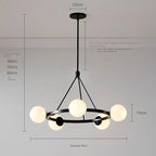 Glass Ball Chandelier LED Hanging Lamp Modern Nordic Style Pendant Light