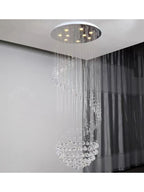 Crystal Chain Pendant Light Chandelier for Living Room and Staircase