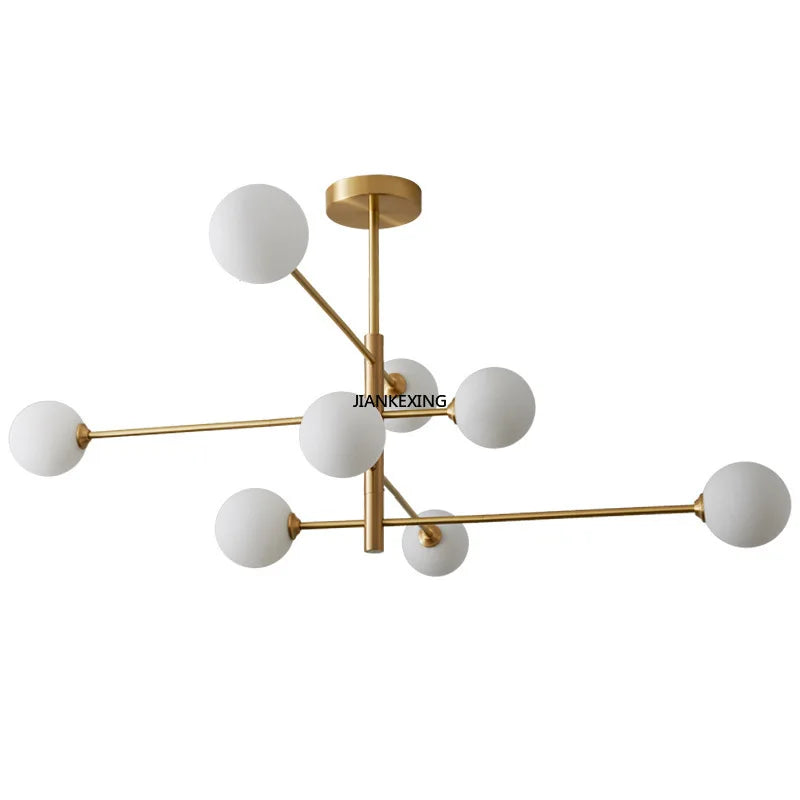 Glass Ceiling Chandelier for Bedroom Dining Living Room Decor