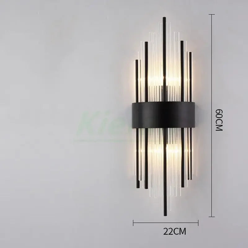 Crystal LED Wall Lamp for Bedroom Living Room Study Minimalist Design