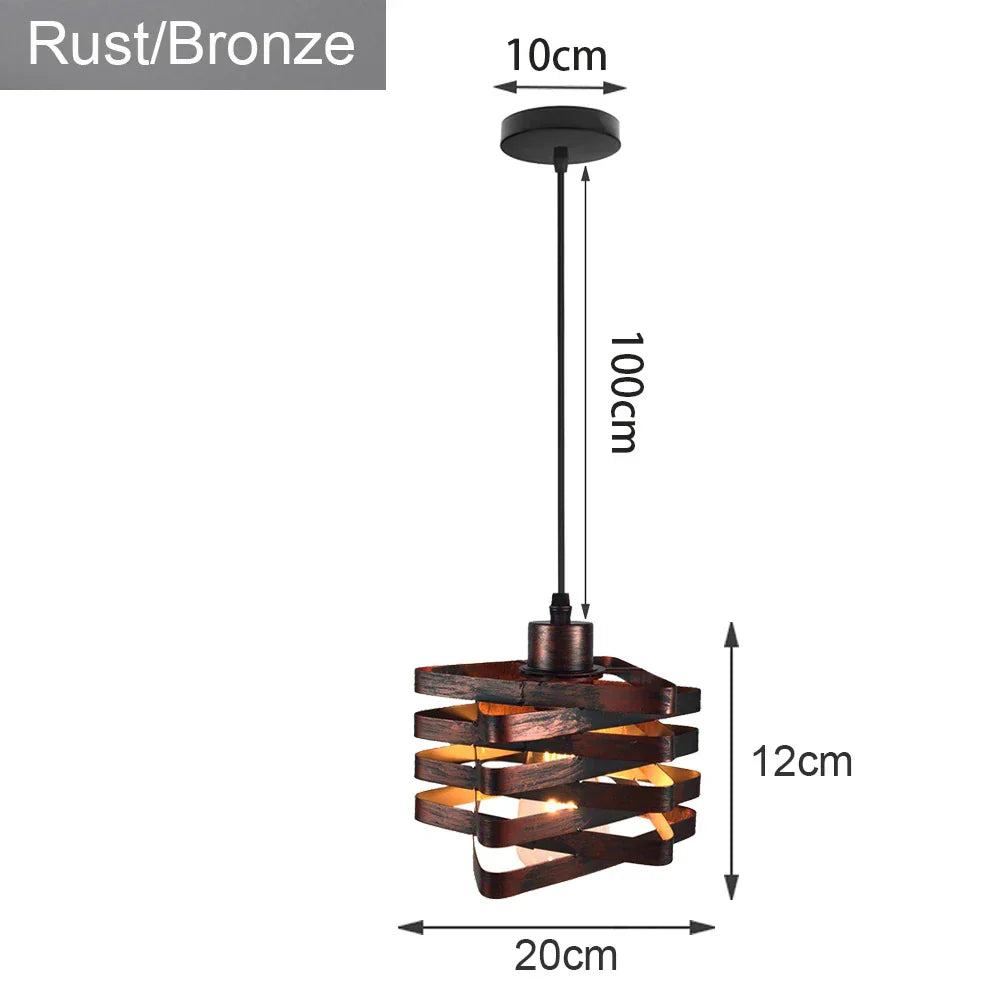 Industrial Loft Chandelier Pendant Lamp LED Edison Vintage Hanging Light