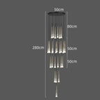 LED Rain Drop Chandelier Staircase Pendant Light - Nordic Design Island Hanging Lamp