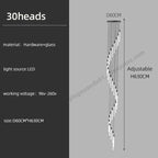 Modern LED Chandelier Pendant Light for Loft Staircase Lighting