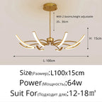 LED Chandeliers for Modern Living Room Bedroom Study Kitchen Lighting