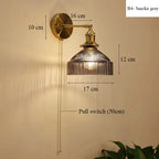 Glass Shade LED Wall Lamp for Luxury Living Room Decor