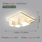 Nordic Square Ceiling Lamp - Modern Master Bedroom Lighting