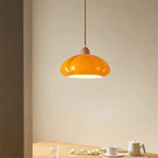 Glass Pumpkin Chandelier for Restaurant Balcony and Bedroom Lighting