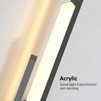 LED Grille Living Room Sofa TV Wall Lamp Strip, Minimalist Modern Bedroom Bedside Lighting