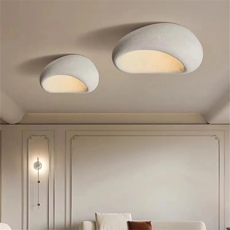 Khmara E27 Ceiling Light: Nordic Wabi Sabi Art for Home Living Room Décor