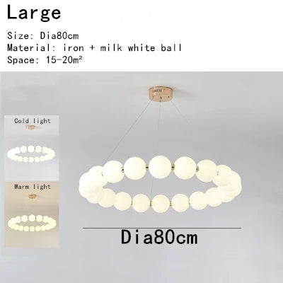 Nordic Magic Beans Double Layer LED Chandelier for Bedroom and Kitchen