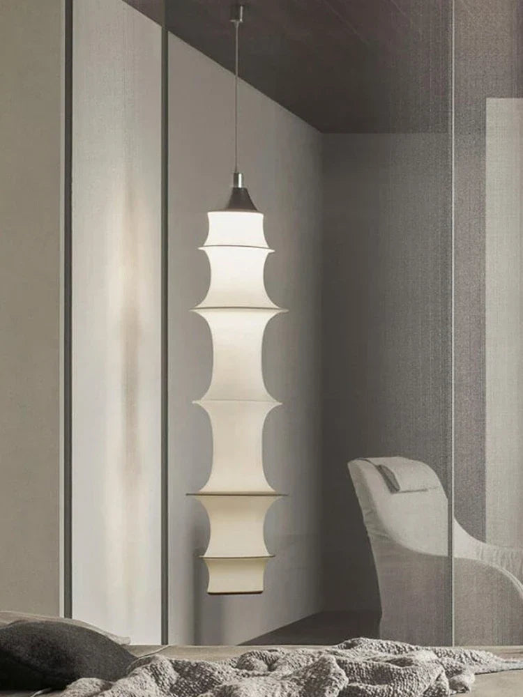 Wabi Sabi Cloth Ceiling Lamp: Japan-inspired Pendant Light for Stylish Home Decor