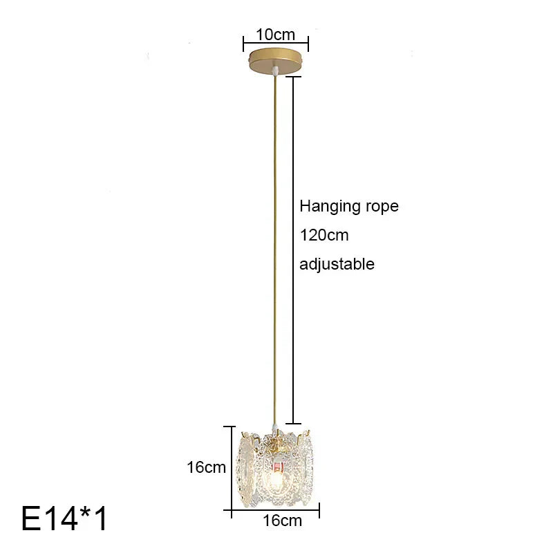 Carved Glass Pearl Chandelier for Dining Room, Living Bedroom, Study, Balcony - LED Pendant Lighting